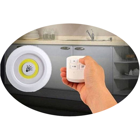 3W Wireless Remote Control Light Warm White For Kitchen Bedroom Wardrobe 1Remote Lamps