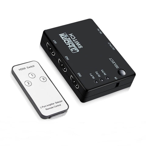 3Port Hub Box Hdmi-Compatible Splitter Auto Switcher 1080P With Remote Control