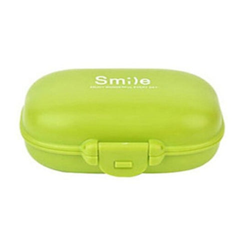 4 / 6 Grid Plastic Small Pill Storage Box Green
