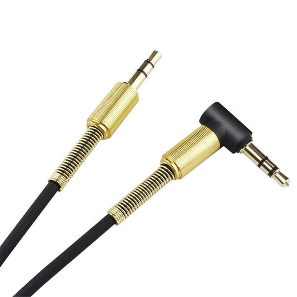 4.9Ft Aux Cable 3.5Mm Audio Spring Extension Cord Male To For Car Stereo Pc Headphone Cables & Adapters