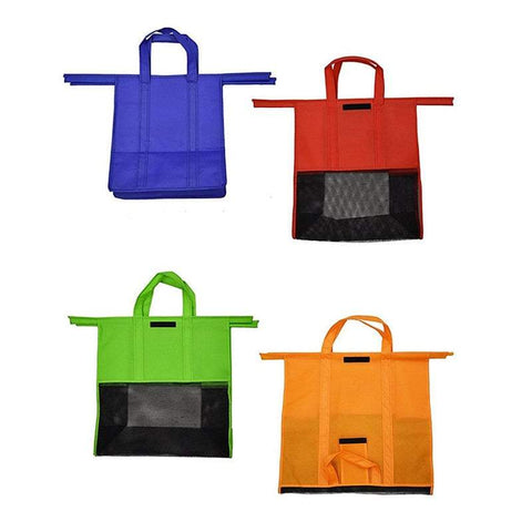 Shopping Bags Trolleys Reusable Folding 4 Colours Storage