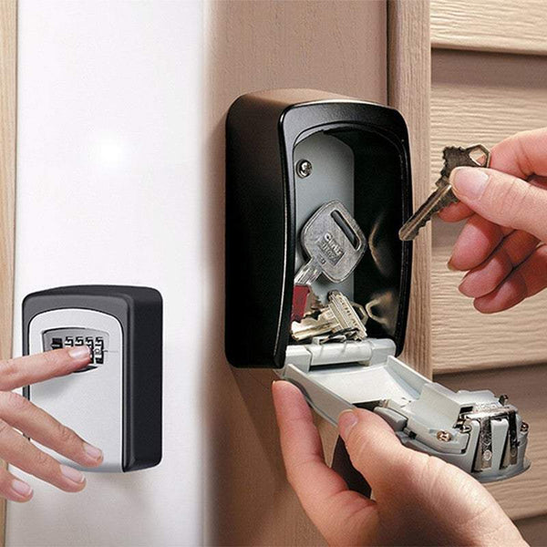 Key Safes 4 Digit Storage Box Car Outdoor Lock Combination Password Padlock Security Key Safes Boxes & Hideaways