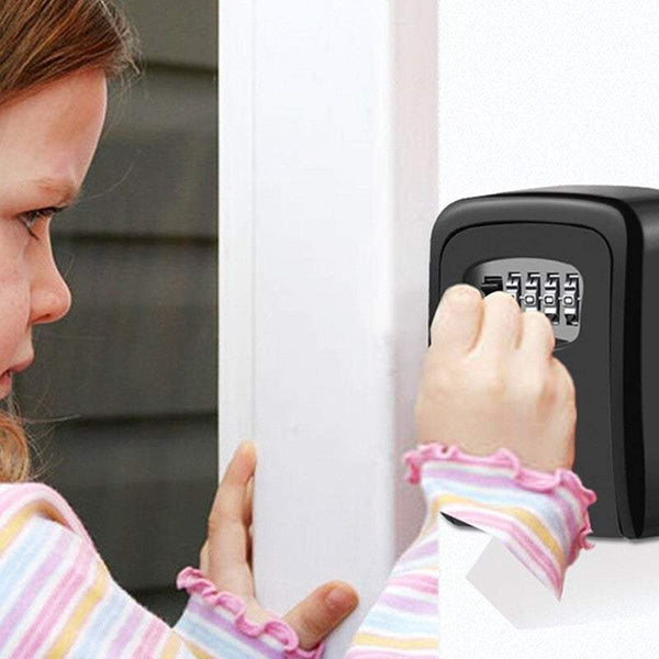 Key Safes 4 Digit Storage Box Car Outdoor Lock Combination Password Padlock Security Key Safes Boxes & Hideaways