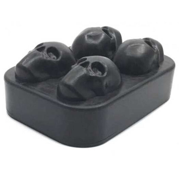 4 Hole Silicone Donuts Ice Mold Black