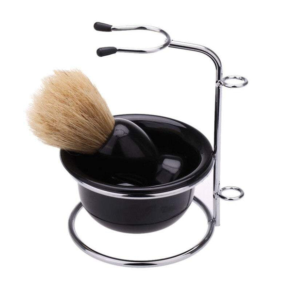 Razors Blades 4 In 1 Men's Manual Set Beard Shaving Brush Bowl Stainless Steel Stand Holder Men's Razor Blades