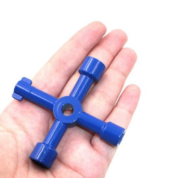 4 In 1 Multi Function Cross Key Wrench Blue
