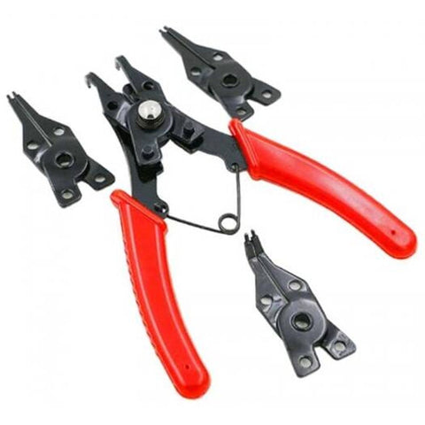 4 In 1 Multi Function Snap Ring Pliers Repair Tool Red
