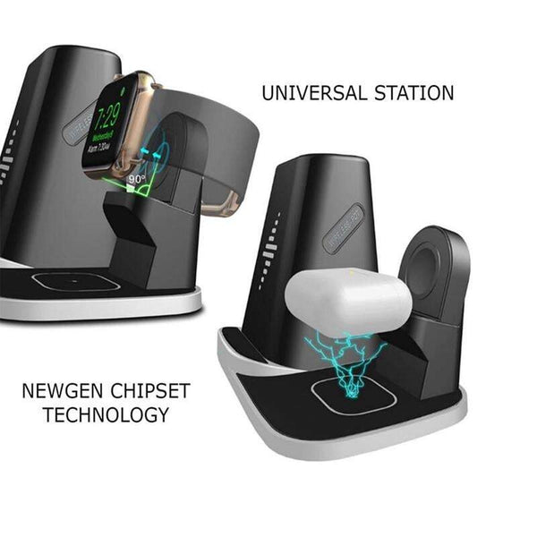 Charging Usb 4 In 1 Universal Vertical Wireless Qi Station And Storage Box