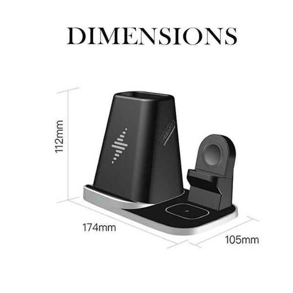 Charging Usb 4 In 1 Universal Vertical Wireless Qi Station Storage Box Chargers & Cradles