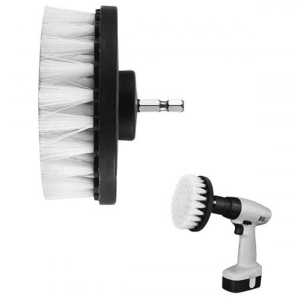 4 Inch Handheld Drill Cleaning Brush White Cleaning Brushes