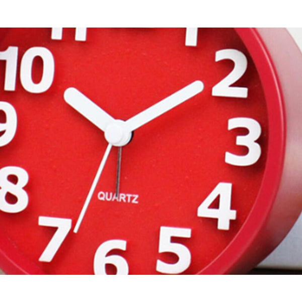 4Inches Creative Children Alarm Clock Simple Electronic Tick Free Suitable For Bedroom Red Alarm Clocks & Clock Radios