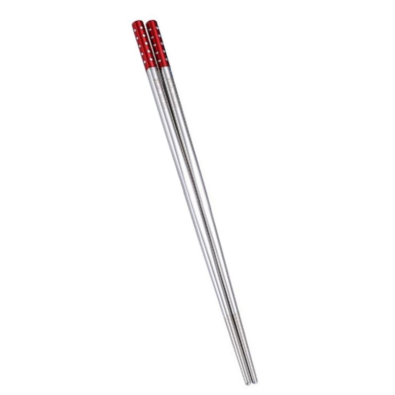 4 Pairs 304 Stainless Steel Non Slip Anti Scald Tableware Kitchen Household Japanese Style Korean Chopsticks