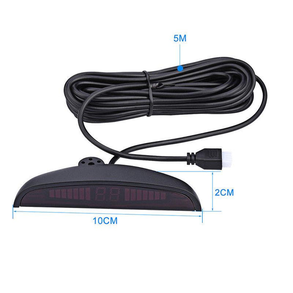 4 Parking Sensors Led Display Car Reverse Radar System Alarm Kit Black Rear View Monitors/Cams & Kits