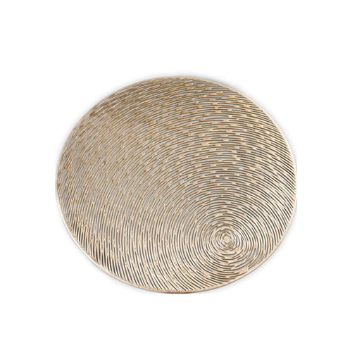 4 Pcs Nonslip Round Shape Hollow Heat Insulation Placemat For Hotel Restaurant Gold Placemats