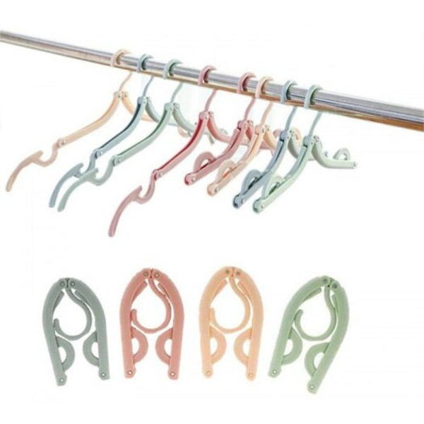 4 Pcs Folding Drying Rack For Travel Multi Clothes Hangers