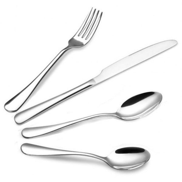 4 Pcs Stainless Steel Utensils Kit Creative Steak Knife And Fork Spoon Silver Cutlery Sets