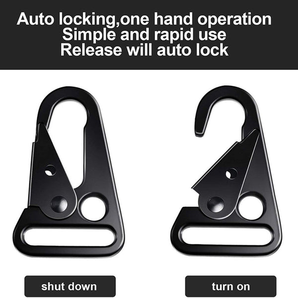 4 Pieces Enlarged Mouth Clip Sling Clasp Olecranon Hook For Keychain Snap Hooks Outdoor Bag Black Color Fits Women Or Men Use