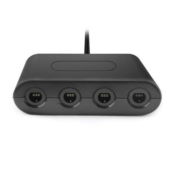 4 Ports For Gamecube Gc Controllers Usb Adapter Converter / Pc Switch Wiiu Jet Black Cables & Adapters