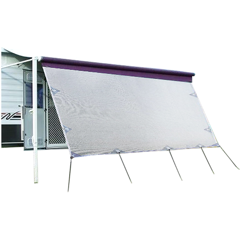 4.6M Caravan Privacy Screen Side Sunscreen Shade For 16' Roll Out Awning
