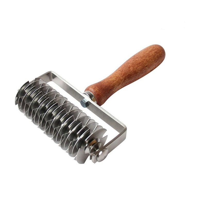 40 Stainless Steel Dough Lattice Bread Crust Roller Cutter Wood Handle Pastry Tool Pizza Bakeware Tools Pastry Cutters