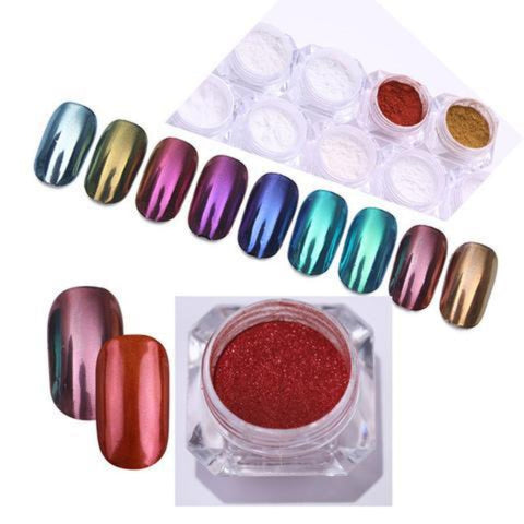 Mirror Nail Pigment Powder For Art And Cosmetic Applications Nail Art Tools