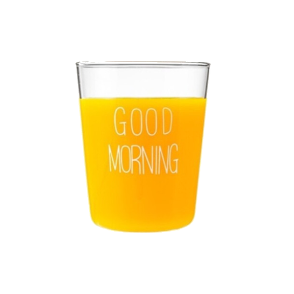 400Ml Good Morning Glass Breakfast Cup Coffee Tea Milk Yogurt Mug