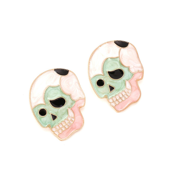 Veile Studios Alloy Drip Oil Skeleton Fun And Cute Halloween Earrings