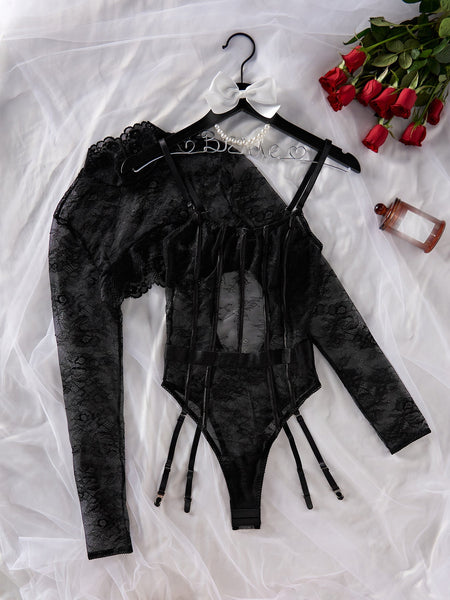 See Through Lace Camisole Adjustable Top Shoulder Jumpsuit Set Jumpsuits Rompers & Playsuits