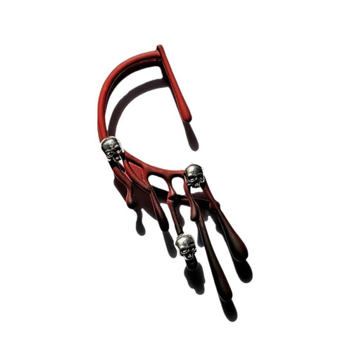 Veile Studios Halloween Exaggerated Lava Retro Wine Red Cold Style Earrings