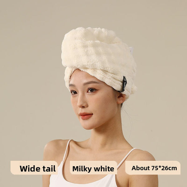 French Style Dry Hair Cap For Adults Extra Large And Thick Strong Water Absorption Quick Drying Care One Piece Head Wrap Towel Towels & Washcloths