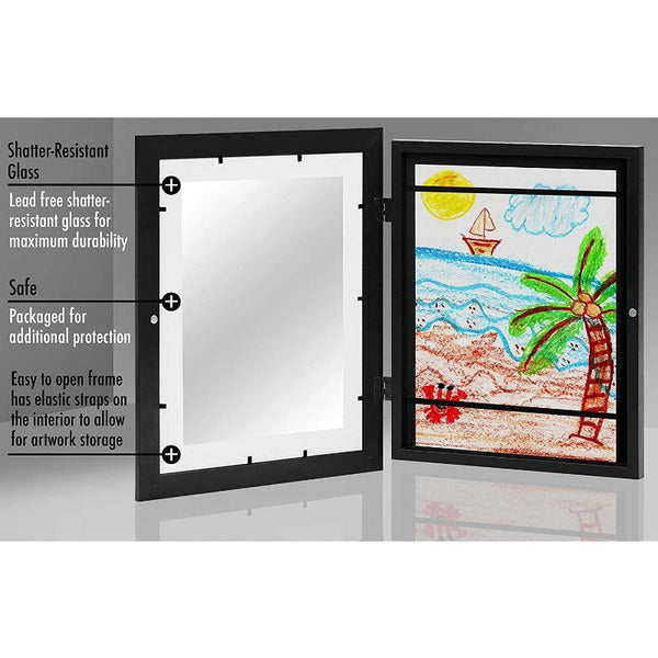 Kids Art Frame Wooden Changeable Pictures Poster Photo Drawing Painting Display
