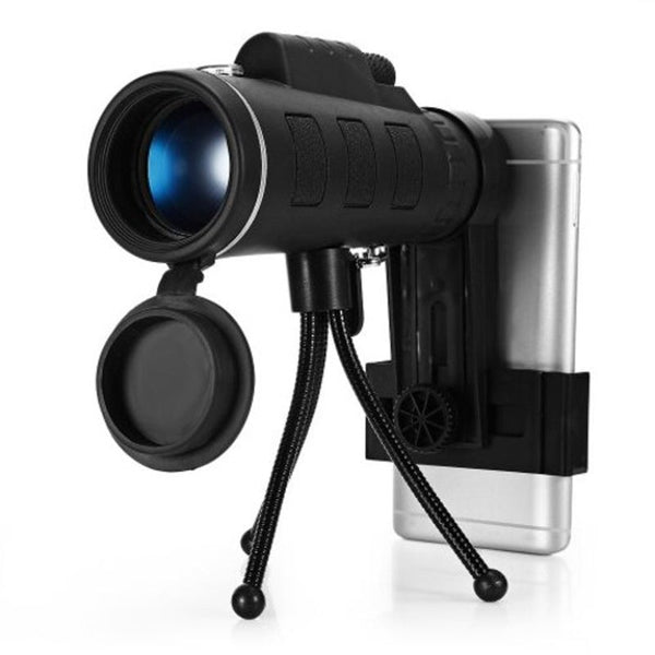 40X60 Monocular Telescope Hd Prism Scope With Compass Phone Clip Tripod Black Binoculars & Monoculars