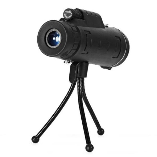 40X60 Monocular Telescope Hd Prism Scope With Compass Phone Clip Tripod Black Binoculars & Monoculars