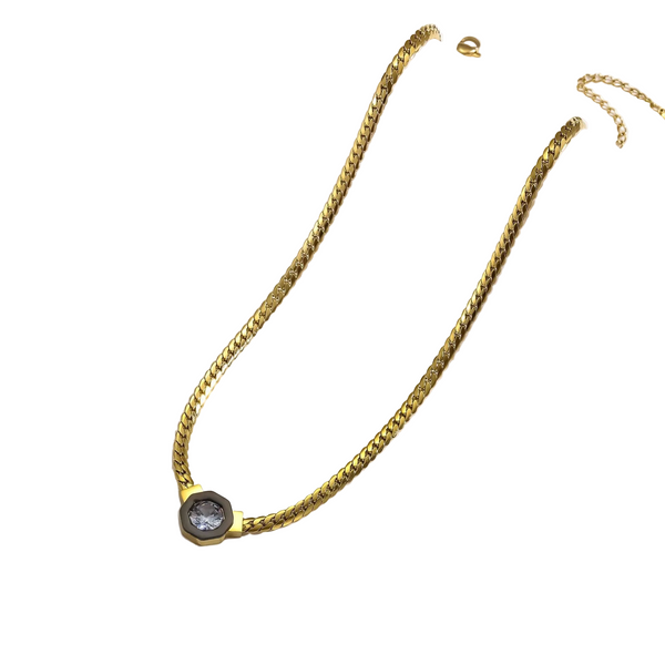 Zircon 18K Bracelet Necklace Geometry Fashion Simple Titanium Steel Bracelets