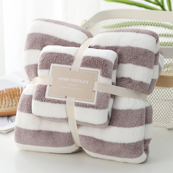 410Gsm 2 Piece Towel Sets Bath Face Grey Towels & Washcloths