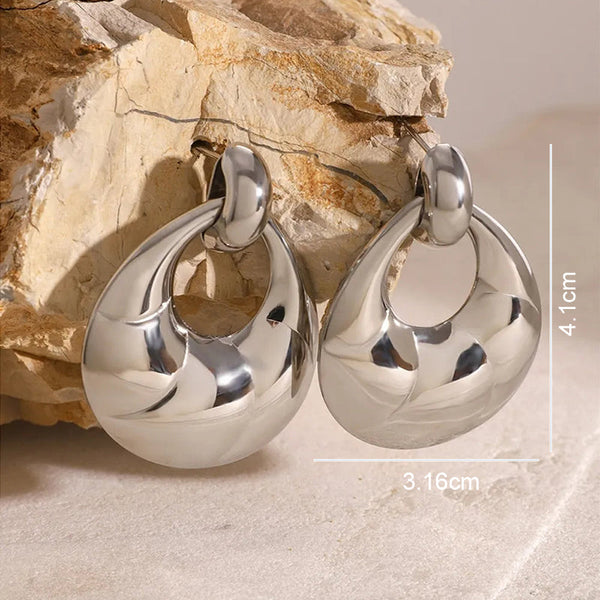 Veile Studios Stainless Steel Teardrop Shape Earrings