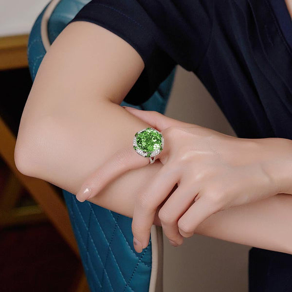 Veile Studios And American Heavy Industries Open Ring Green Copper Rings