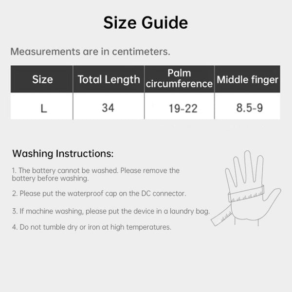 Electric Heated Waterproof Winter Warm Rechargeable For Ski Snowmobile And Outdoor Activities Gloves