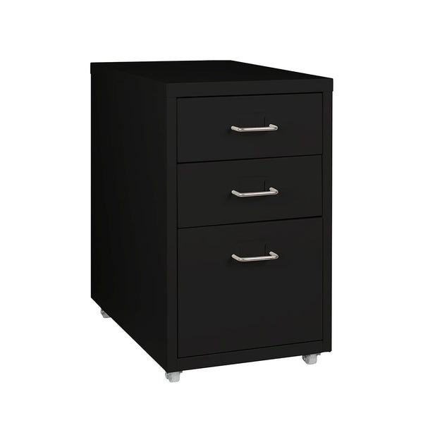 Levede 3 Drawer Office Drawers Filing Cabinet Black Steel Storage Cabinets & Cupboards
