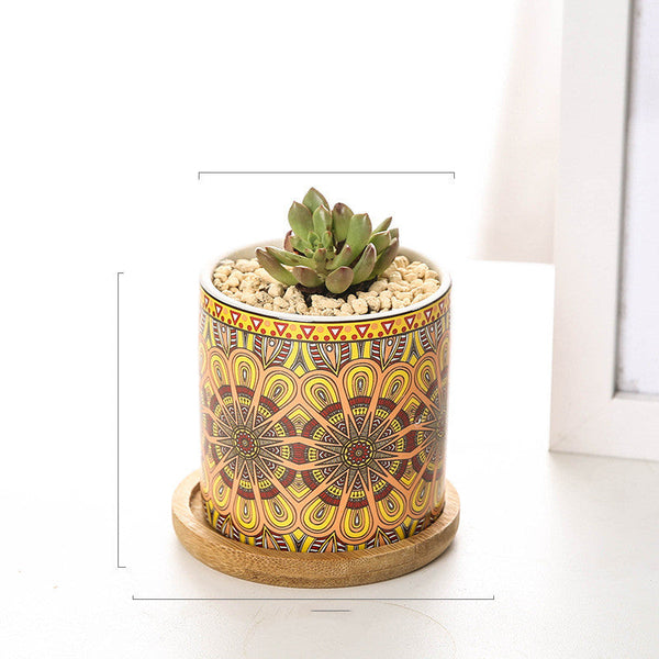 Cute Mini Mandala Succulent Nordic Colour Pot Baskets Pots Window Boxes