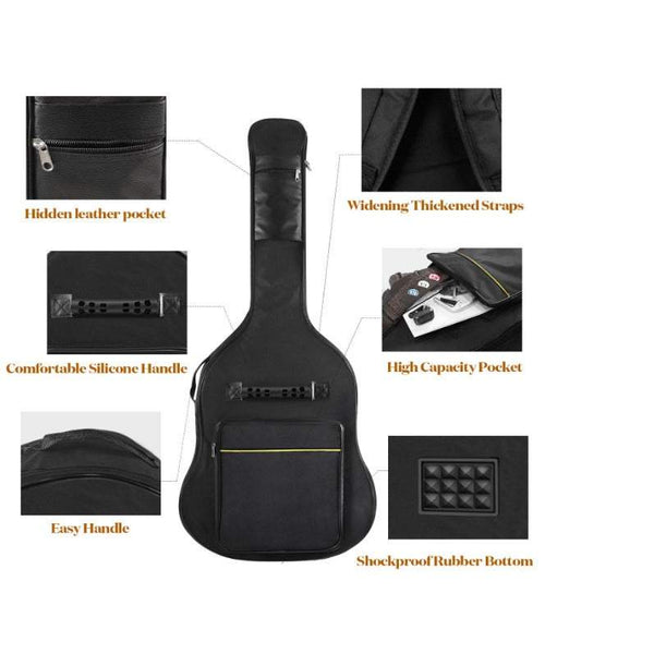 Musical 41Inch Guitar Bag Waterproof 0.3Inch Padded Gig Case Guitar Accessories