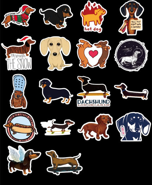 Stickers Pack Of 50 Dachshund Dog