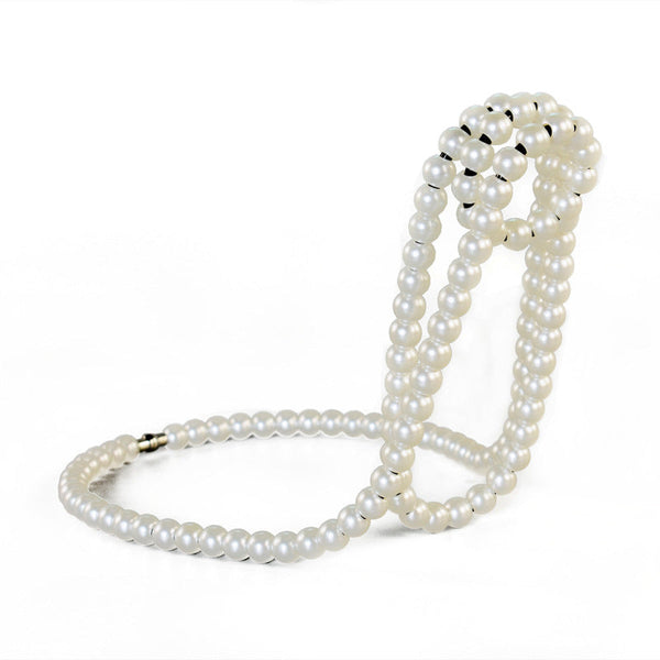 Metal Wine Rack With Pearl Necklace Design Creative Magic Floating Bottle Holder Racks