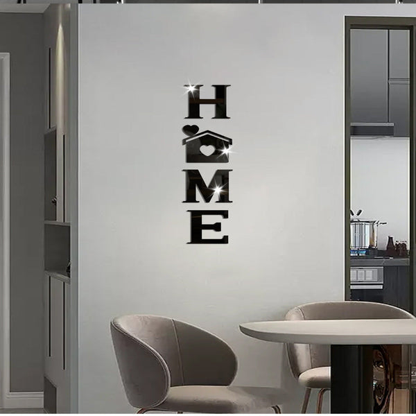 Acrylic Mirror Stickers: Home House Love Combo Bestseller Shein Soft Decorative Wall With Letter Hearts Wall Stickers