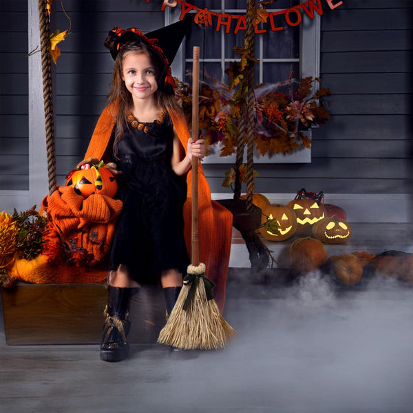 Halloween Floating Witch Broom Haunted Dancing With Ghost Sound Spooky Festive Decor For Home Seasonal Decorations