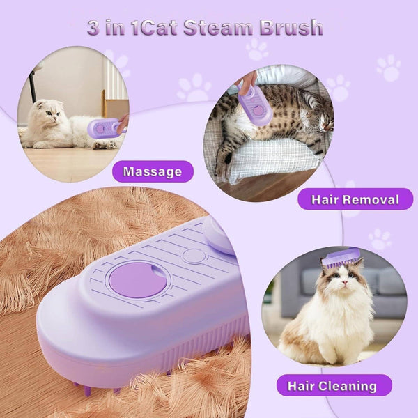 Pet Spray Comb One Button Brush Cleaning Hair Cat And Dog Steam Anti Fly Dog Grooming