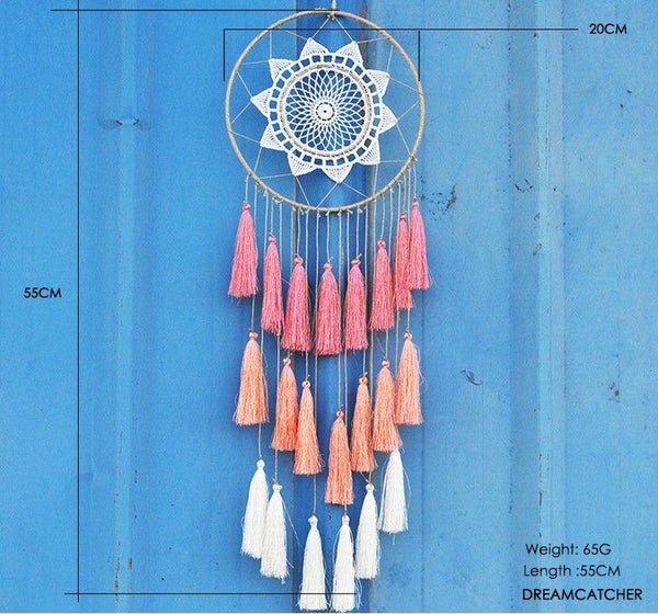 Dreamcatcher With Lace Tassels Boho Wall Hanging Art Decor Tapestries