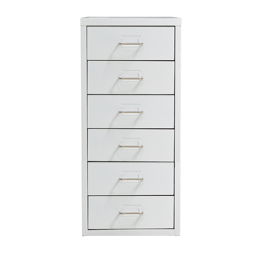 Levede 6 Drawer Office Cabinet White Storage Organizer For Workspace Home Cabinets & Cupboards