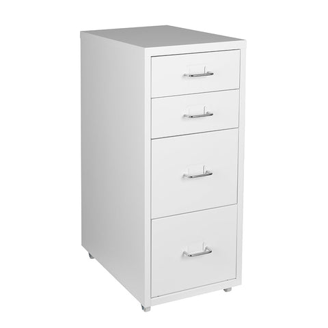Levede 4 Drawer Office Drawers Cabinet White Cabinets & Cupboards