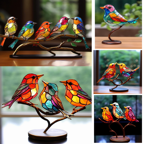 Birds On Branch Desktop Ornaments Home Decor For Bedroom Living Room And Sculptures & Figurines